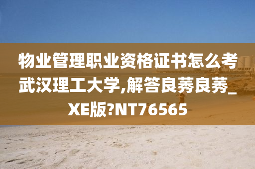 物业管理职业资格证书怎么考武汉理工大学,解答良莠良莠_XE版?NT76565