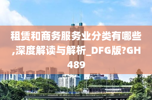 租赁和商务服务业分类有哪些,深度解读与解析_DFG版?GH489