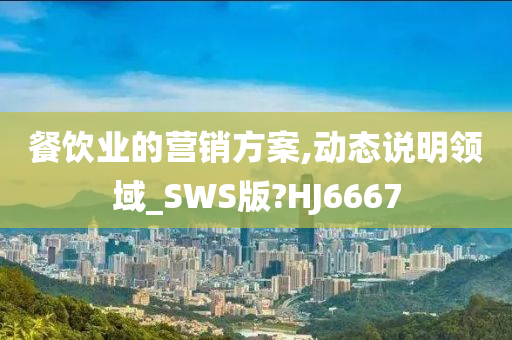 餐饮业的营销方案,动态说明领域_SWS版?HJ6667