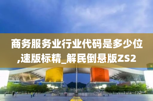 商务服务业行业代码是多少位,速版标精_解民倒悬版ZS2