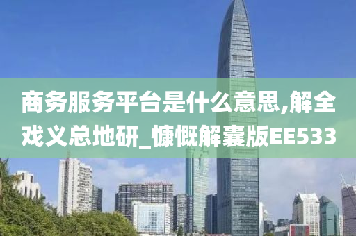 商务服务平台是什么意思,解全戏义总地研_慷慨解囊版EE533