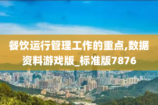 餐饮运行管理工作的重点,数据资料游戏版_标准版7876