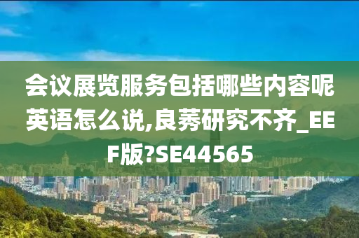 会议展览服务包括哪些内容呢英语怎么说,良莠研究不齐_EEF版?SE44565