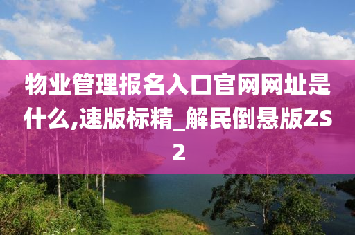 物业管理报名入口官网网址是什么,速版标精_解民倒悬版ZS2