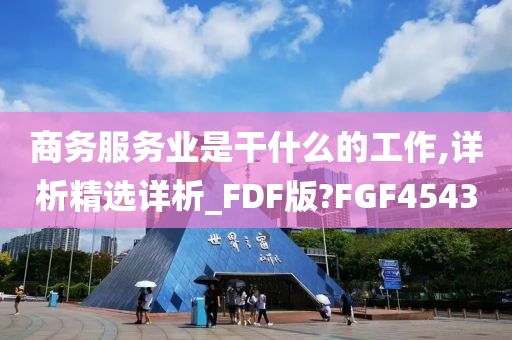 商务服务业是干什么的工作,详析精选详析_FDF版?FGF4543